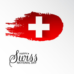 Obraz premium Happy Swiss National Day.