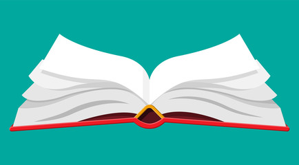 Open book with an upside down pages