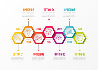 Company timeline - concept of business infographic. Vector.