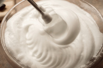 Beaten egg white with the blender