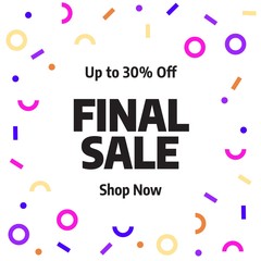 Sale banner template design, Big sale special offer. End of season special offer banner. vector illustration.