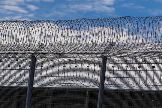 Gefängniszaun Stacheldraht Gefangenschaft