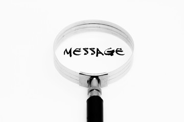Message in the focus