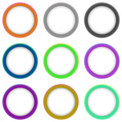 Set of vector colorful banners. Abstract vector shapes for design. Banners with sample text.