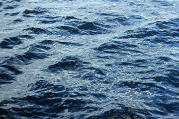 small waves on the water surface background