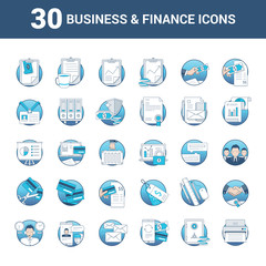 Business and Finance Icons in vector format