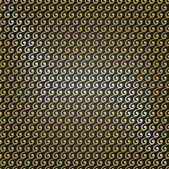 Seamless vector ornament. Modern background. Geometric modern black and golden pattern