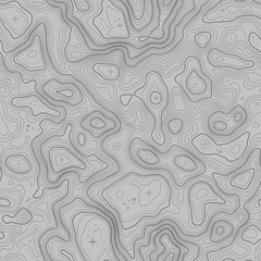 Fototapeta premium Seamless topographic map contour background. Topo map with elevation. Contour map vector. Geographic World Topography seamless texture vector illustration .