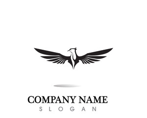 Obraz premium Falcon Wing Logo Template vector icon design