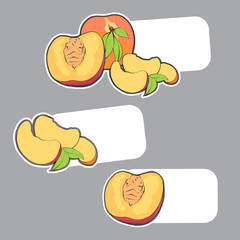 fresh peach stickers