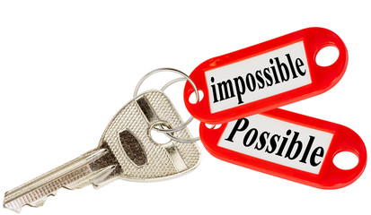  la clé du possible et de l'impossible, fond blanc