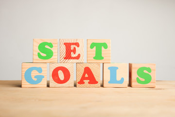 Inscription "set goals"