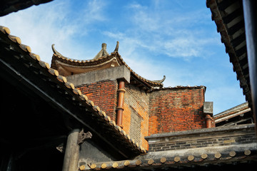 Fototapeta na wymiar Foshan city, China. Nanfeng Ancient Kiln (details). Being the oldest kiln of China, the history of the kiln can be traced back to the Ming Dynasty (1368-1644). 