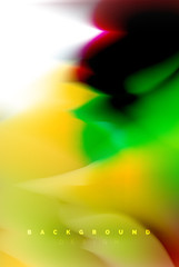 Holographic paint explosion design, fluid colors flow, colorful storm. Liquid mixing colours motion concept, trendy abstract background layout template for business presentation, app wallpaper banner