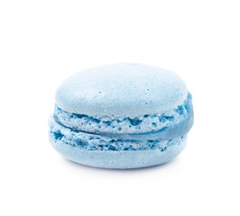 Single macaron cookie isolated