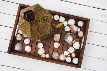 Beautiful wedding decoration, vintage rustic style