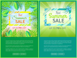 Hot Summer Sale Web Posters Set Up 70 Off Banner