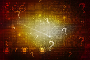 2d rendering question mark concept
