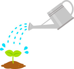 植物の芽とジョウロ © logistock