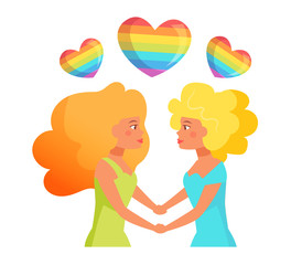 Lesbian couple Vector