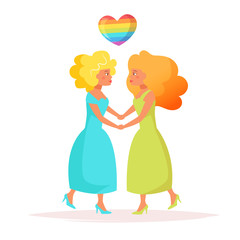 Lesbian couple Vector