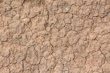 Cracked soil ground