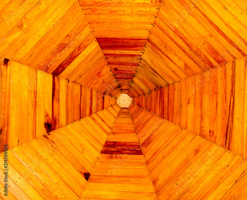 Wooden Ceiling Octagon Home Design Stock Photo And Royalty