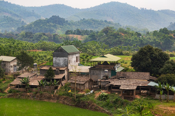 Obraz na płótnie Canvas A typical village in Vietnam