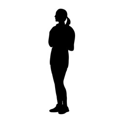 Fototapeta na wymiar isolated silhouette girl