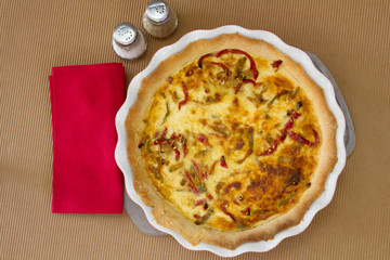 quiche aux poivrons