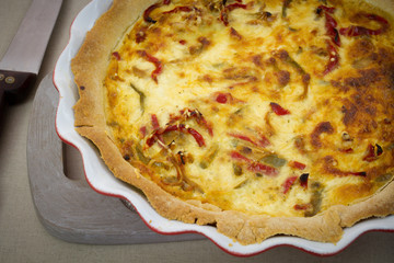 quiche aux poivrons