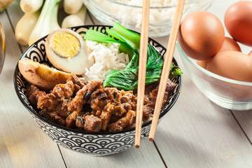 Taiwanese braised pork over rice
