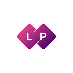 two letter lp diamond rounded logo