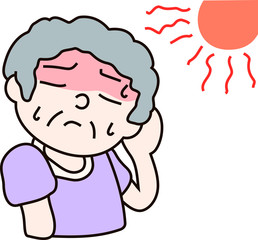 Summer heat stroke grandmother 