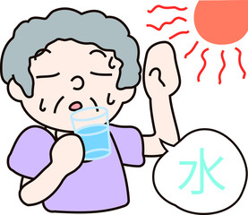 Summer heat stroke grandmother 