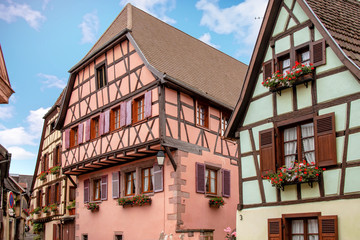 Ribeauvillé. Maisons à colombages, Alsace, Haut Rhin. Grand Est