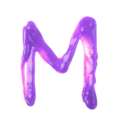 Single letter made of sauce isolated