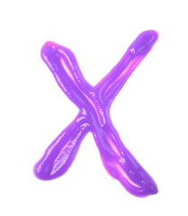 Single letter made of sauce isolated