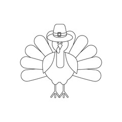 Turkey thanksgiving day coloring page