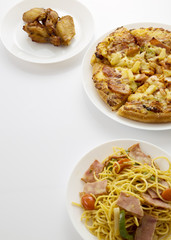 Pizza Spaghetti  Chicken Barbecue