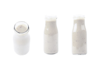White sauce in a bottle isolated