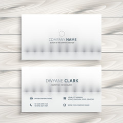 minimal white business card design
