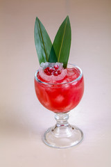 Sweet strawberry cocktail