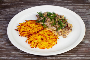 Delicious beef stroganoff
