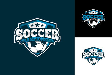 Soccer Football Logo Template Design Vector, Emblem, Design Concept, Creative Symbol, Icon