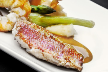 Fish fillet and vegetable