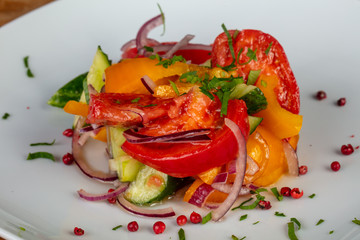 Tasty rustic salad