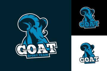 Goat E-sport Team Logo Template Design Vector, Emblem, Design Concept, Creative Symbol, Icon