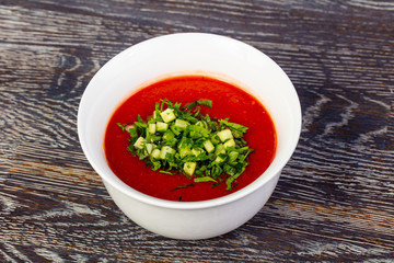 Tasty gazpacho soup