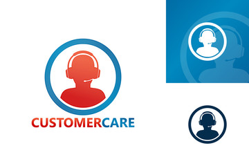 Customer care Logo Template Design Vector, Emblem, Design Concept, Creative Symbol, Icon